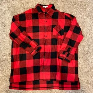 Tunic length flannel